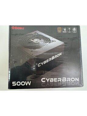 Enermax CyberBron 500W 80 Plus Bronze Power Supply Japanese Capacitors Flat Cabl